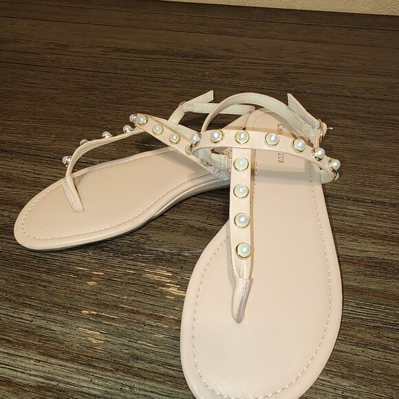 CHARTER CLUB Avita Embellished T-Strap Slingback Sandals NWT SLIN BLUSH 9M - Picture 4 of 9